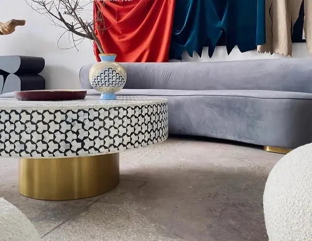 Leon Casa Modern Inlay Coffee Table - Image 2