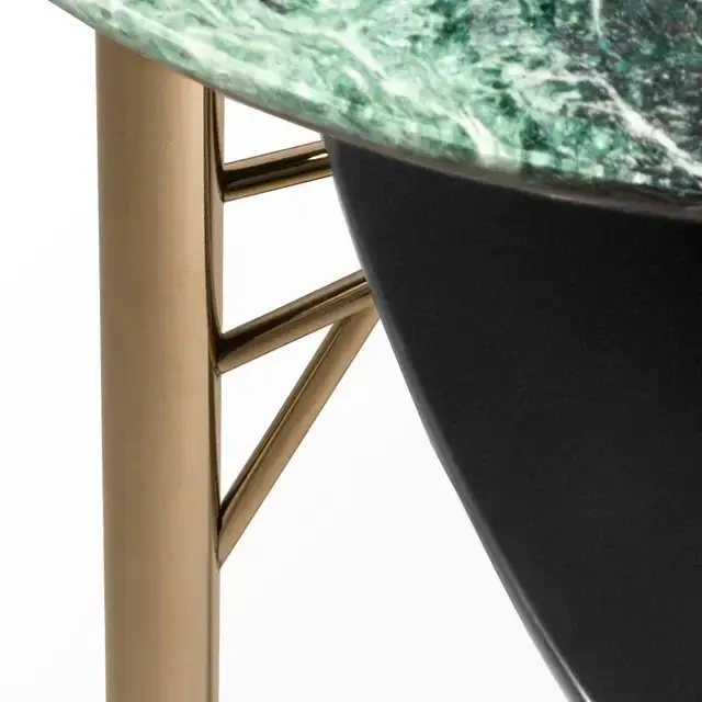 Modern Marble Coffee Table Round Small Nesting Tables Living Room - Image 4