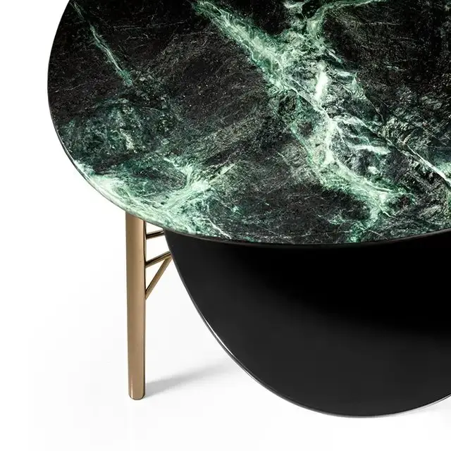 Modern Marble Coffee Table Round Small Nesting Tables Living Room - Image 5