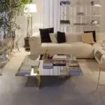 Golden Glamour Luxurious Maximalist Modern Coffee Table - Image 2