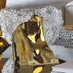 Golden Glamour Luxurious Maximalist Modern Coffee Table - Image 5