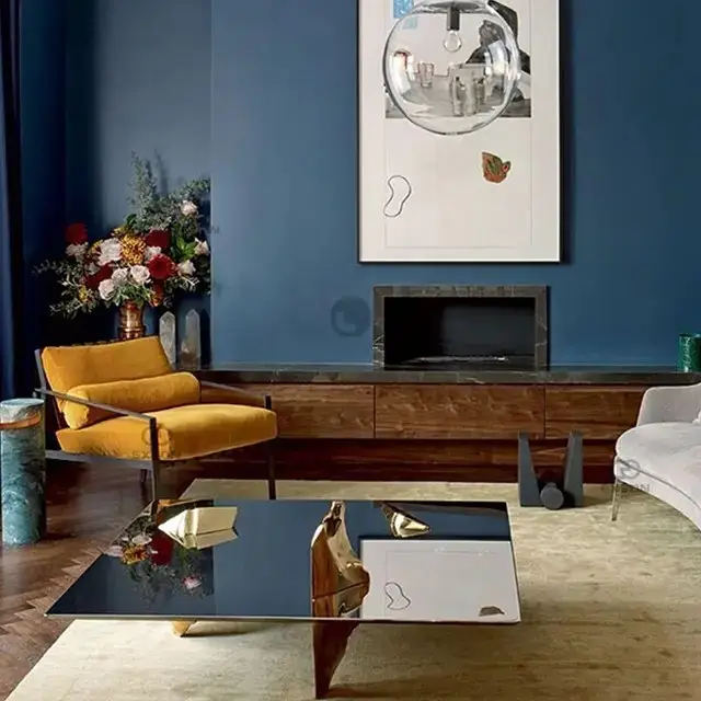 1000049647-1.jpg Golden Glamour Luxurious Maximalist Modern Coffee Table - Image 1