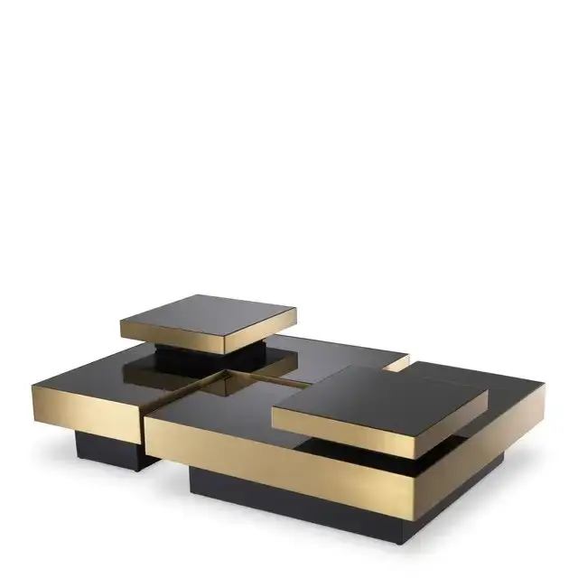 Modern Luxury Living Room Furniture Coffee Table Stainless steel Coffee Table - Image 5