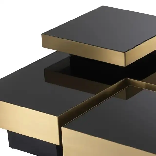 Modern Luxury Living Room Furniture Coffee Table Stainless steel Coffee Table - Image 6