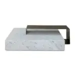 Maxwell Coffee Table Elegant Living Room Stainless Steel Gold Base With Marble - Image 2