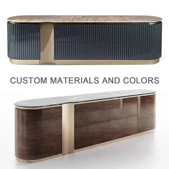 SmartHomes Bar Unit sideboard cabinet with Stainless Steel Base - Image 2