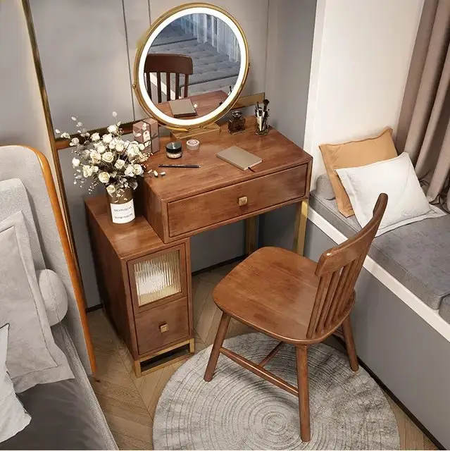 SmartDesign Walnut Sheesham Wood Dresser - Contemporary Minimalist Storage Solution - Image 7