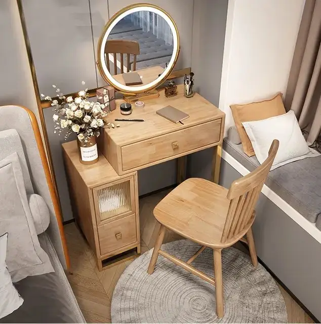 SmartDesign Walnut Sheesham Wood Dresser - Contemporary Minimalist Storage Solution - Image 1