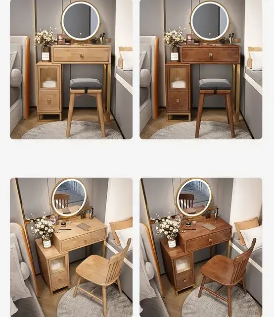 SmartDesign Walnut Sheesham Wood Dresser - Contemporary Minimalist Storage Solution - Image 4