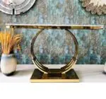 Marble Surface Metal Frame Console Table Narrow Living Room Entry table - Image 7