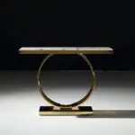 Marble Surface Metal Frame Console Table Narrow Living Room Entry table - Image 9