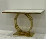 Marble Surface Metal Frame Console Table Narrow Living Room Entry table - Image 6