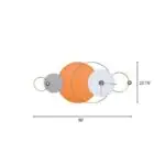 Sleek Horizon Contemporary Metal Wall Clock in Striking Orange and Gold - Image 9
