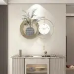 Elegant Timekeeper: Contemporary Beige, White, and Gold Wall Clock - Enhance Your Home Decor - Image 2