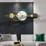 Radiant Horizon Contemporary Metal Wall decor with Illuminated Green Metal Artwork