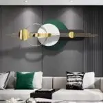 Radiant Horizon Contemporary Metal Wall decor with Illuminated Green Metal Artwork - Image 4