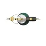 Radiant Horizon Contemporary Metal Wall decor with Illuminated Green Metal Artwork - Image 2
