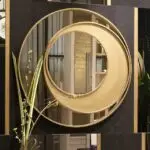 Korian Luxurious Gold Metal Frame Wall Mirror - Contemporary Home Decor Accent