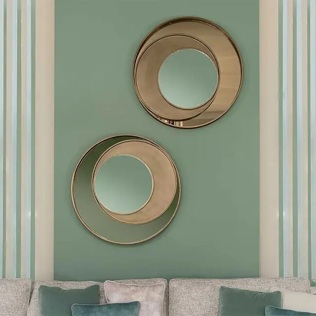 Korian Luxurious Gold Metal Frame Wall Mirror - Contemporary Home Decor Accent - Image 3