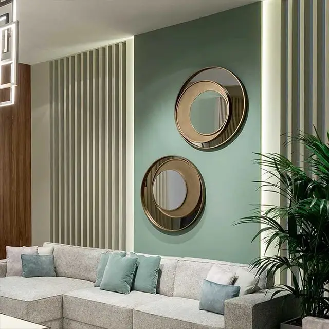 Korian Luxurious Gold Metal Frame Wall Mirror - Contemporary Home Decor Accent - Image 5