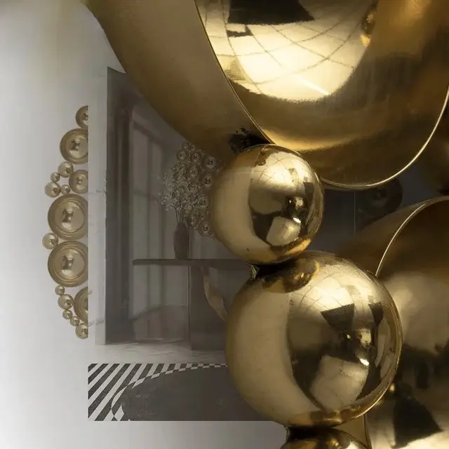 Lexus Luxurious Gold Metal Frame Wall Decor - Elegant Reflective Decor - Image 3