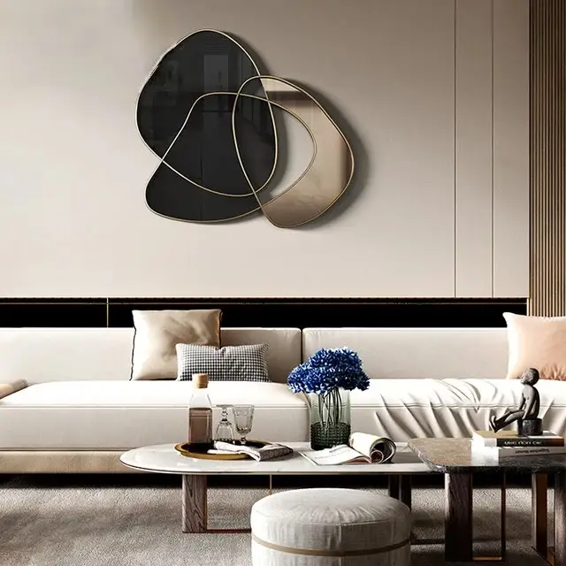 Coral Luxurious Gold Metal Frame Wall Mirror - Elegant hotel lobby Decor - Image 5