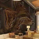 Ritz Luxurious Gold Metal Frame Wall Art - Elegant hotel lobby | Enhance Your Space with Modern Elegance