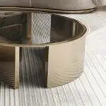 Eclipse Modern Stainless Steel and Glass Coffee Table Set - Image 3
