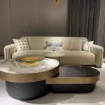 Panecea Luxurious Suede leather Sofa: Elegant 5-Seater Living Room Set - Image 2