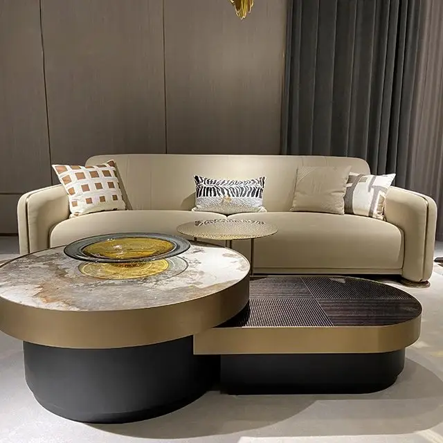 Panecea Luxurious Suede leather Sofa: Elegant 5-Seater Living Room Set - Image 2