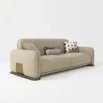 Panecea Luxurious Suede leather Sofa: Elegant 5-Seater Living Room Set - Image 3