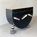 Chicago dreams Tribal Artwork Console Table With Marble Top - Image 4