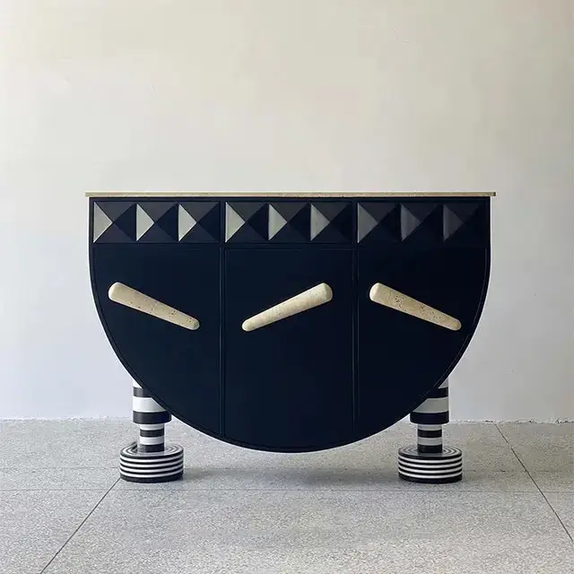 1000053641.jpg Chicago dreams Tribal Artwork Console Table With Marble Top - Image 1