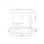 Sawanna Gold Legs Acrylic top Console Table - Image 3