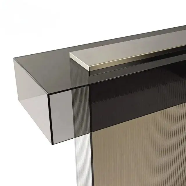 Sawanna Gold Legs Acrylic top Console Table - Image 5