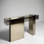 Sawanna Gold Legs Acrylic top Console Table - Image 6
