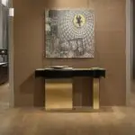 Sawanna Gold Legs Acrylic top Console Table