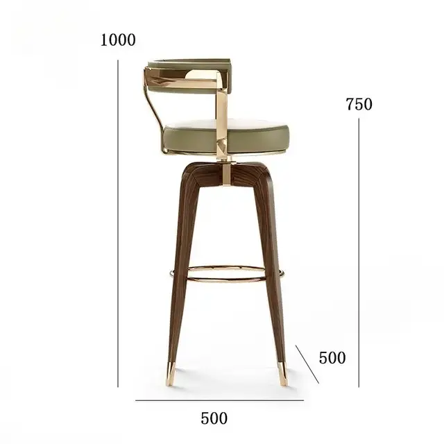 Zullu Sheesham Wood Bar Chair | Bar Stool | Cafe Designer Chair - Image 5