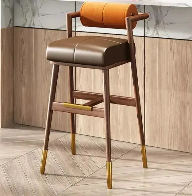 1000053878.jpg Harbor Sheesham Wood Bar Chair | Bar Stool | Cafe Designer Chair - Image 1