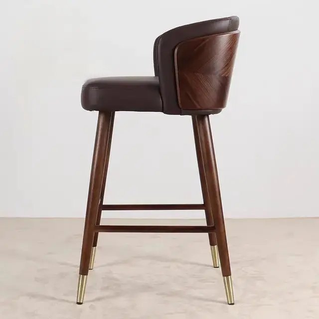 Herald Sheesham Wood Bar Chair | Bar Stool | Cafe Designer Chair - Image 4