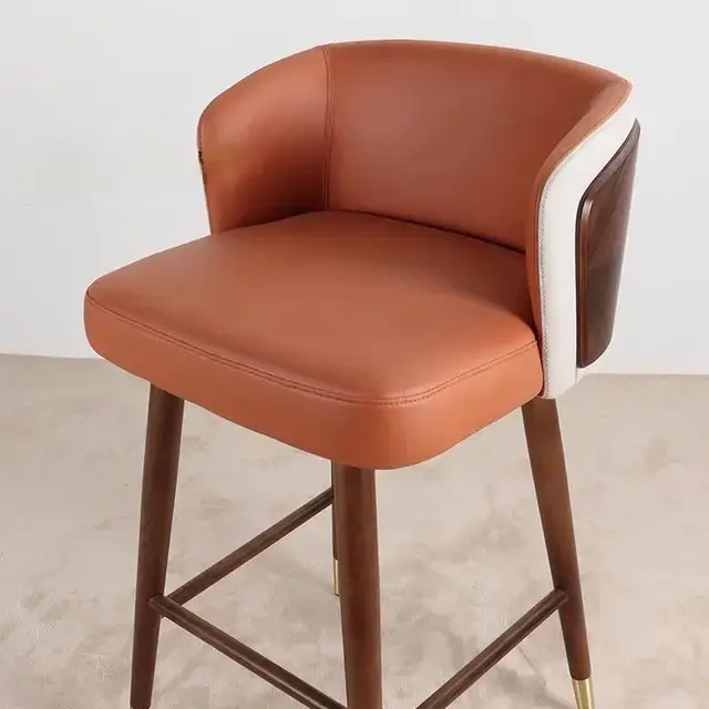 Herald Sheesham Wood Bar Chair | Bar Stool | Cafe Designer Chair - Image 6