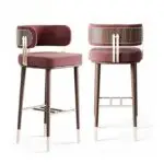 Janet Sheesham Wood Bar Chair | Bar Stool | Cafe Designer Chair - Image 7