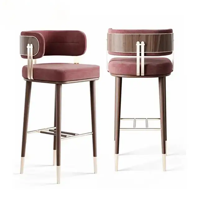 Janet Sheesham Wood Bar Chair | Bar Stool | Cafe Designer Chair - Image 7