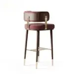 Janet Sheesham Wood Bar Chair | Bar Stool | Cafe Designer Chair - Image 5