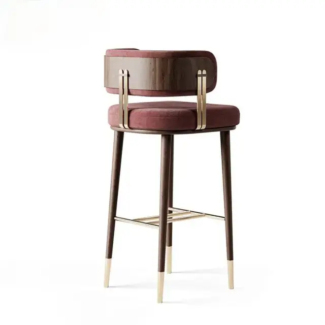Janet Sheesham Wood Bar Chair | Bar Stool | Cafe Designer Chair - Image 5