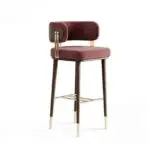 Janet Sheesham Wood Bar Chair | Bar Stool | Cafe Designer Chair - Image 2