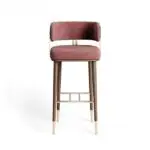 Janet Sheesham Wood Bar Chair | Bar Stool | Cafe Designer Chair - Image 3