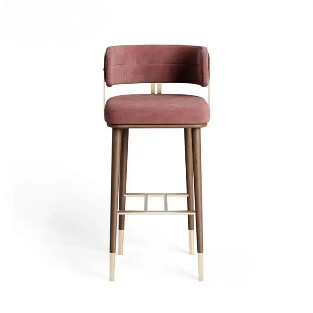 Janet Sheesham Wood Bar Chair | Bar Stool | Cafe Designer Chair - Image 3