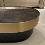 Saturn Luxe Modern Style Italian Marble Top and Gold Finish Coffee Table - Image 3