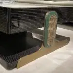 Leica Luxe Modern Style Italian Marble Top and Gold Finish Coffee Table - Image 4